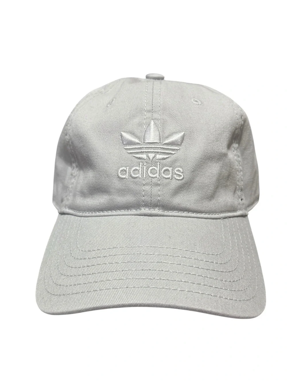 ADIDAS Trefoil Dad Hat OS Light Gray NWOT